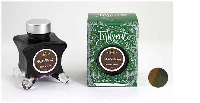 Bouteille d'encre Diamine, série Inkvent Green Edition Encre Pick me Up (50ml)