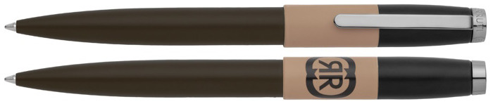 Cerruti 1881 Ballpoint pen, Brick series Khaki, beige & black