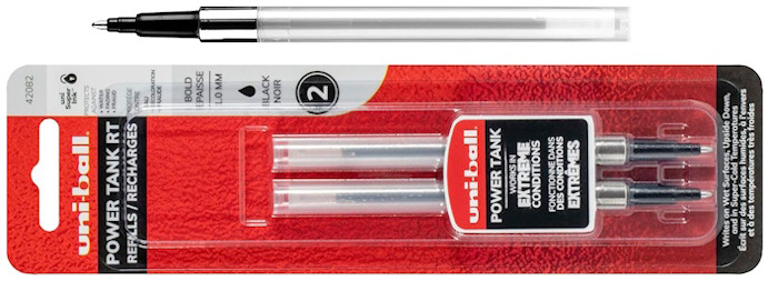 Uni-Ball Ballpoint refill, Refill & ink series Black ink (Power Tank - 2/Pack)