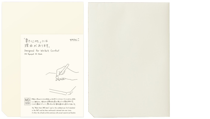 Bloc-notes (A5) Midori, série MD Paper Pad Crème (Uni, 148mm x 210mm)