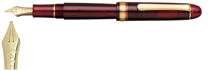 Platinum Fountain pen, 3776 Century series Burgundy GT (Music)