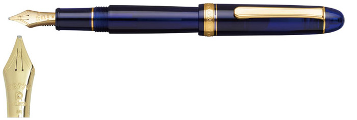 Platinum Fountain pen, 3776 Century series Blue GT (Music)