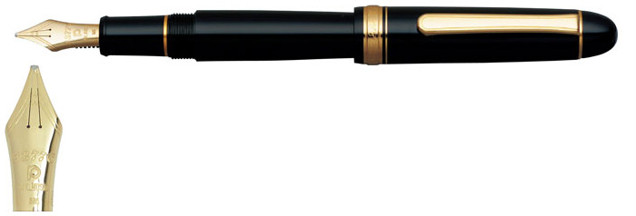Platinum Fountain pen, 3776 Century series Black GT (Music)