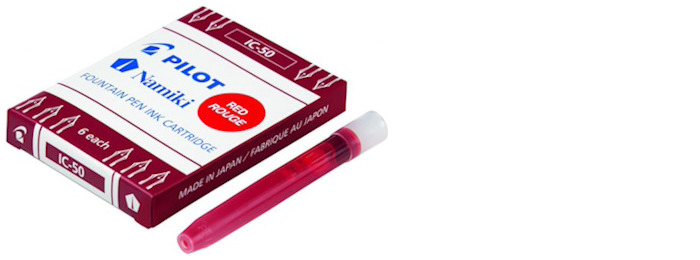 Pilot Ink cartridge, Refill & ink series Red ink 