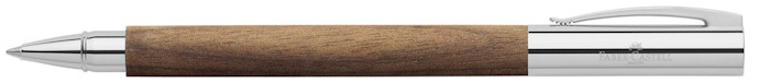 Stylo bille roulante Faber-Castell Design, série Ambition Walnut Wood (Bois de noyer)