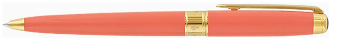 Dupont, S.T. Ballpoint pen, Line D Eternity (Medium) series Coral & Golden