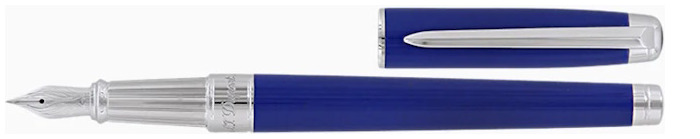 Stylo plume Dupont, S.T., série Line D Eternity (Medium) Bleu & Palladium