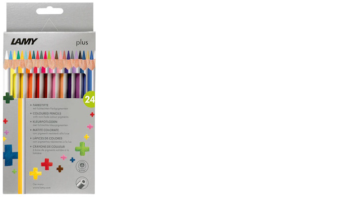 Ensemble de crayons de couleur Lamy, série Plus - Boîte en carton de 24 crayons
