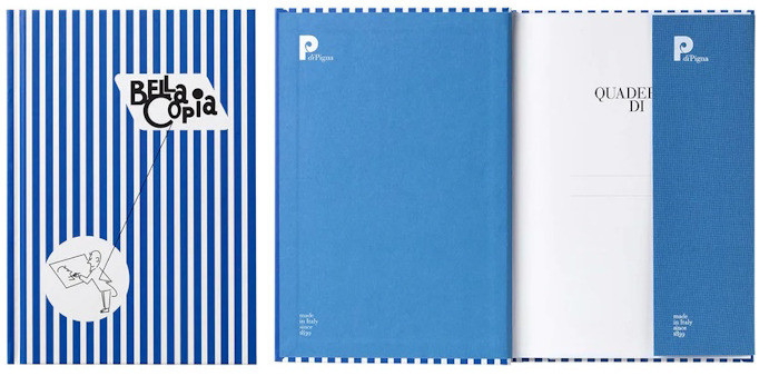 Carnet de notes (A5) PdiPigna, série Bella Copia Bleu (Ligné, 148mm x 210mm)