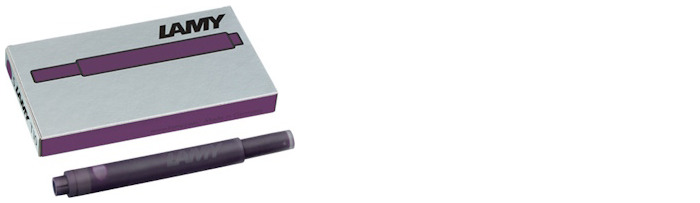 Cartouche d'encre Lamy, série Recharge & encre Encre violette T10 (Safari 2024 Mûre violette)