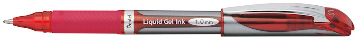 Stylo encre gel Pentel, série EnerGel Capped Refillable* Encre rouge (Metal tip)