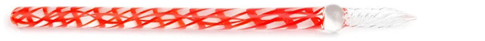 Plume de verre Herbin, série Verre Rouge Caroubier (Droite - 16 cm)