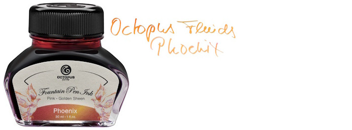 Bouteille d'encre Octopus Fluids, série Sheen Encre Phoenix (30ml)