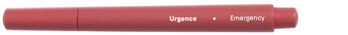 Stylo bille roulante Ciklo, série Couleur Encre rouge (Inscription Urgence sur le baril)