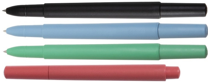 Stylos bille roulante Ciklo, série Couleur (Paquet de 4 - Pas d'inscription sur le baril)