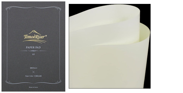 Bloc-notes (A5) Tomoe River, série Paper Pad Crème (Uni, 148mm x 210mm)