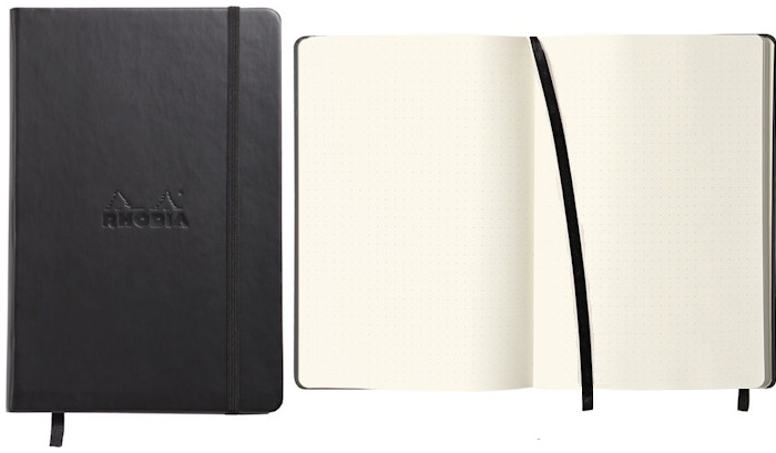 Rhodia Notebook (A5), Webnotebook series Black (Hardcover, 148 mm x 210 mm, dot grid)