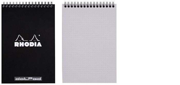 Rhodia Note pad, Basics series Black (#16-Wirebound-Dot grid) 
