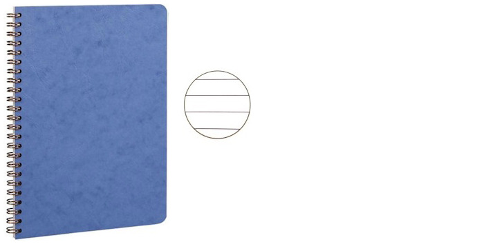 Clairefontaine (A5) Wirebound Notebook, Age Bag series Blue (148 mm x 210 mm, lined)