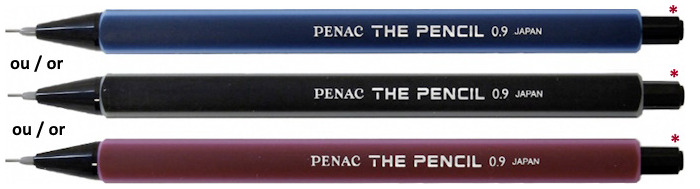 Porte mine Penac, série The Pencil Couleur aléatoire* (0.9 mm)