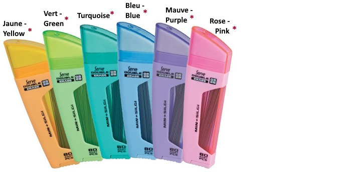 Serve Eraser & Leads, Double-Erase series Random color* (0.5 mm)