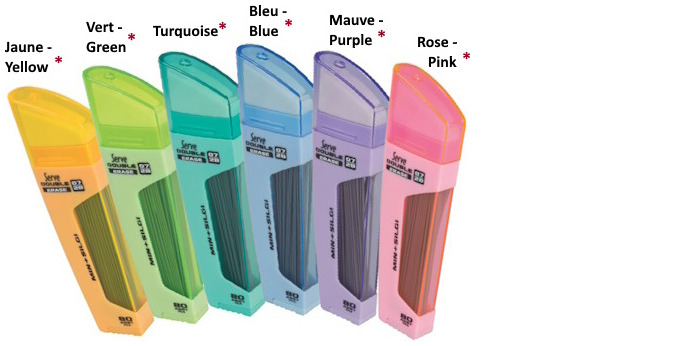 Serve Eraser & Leads, Double-Erase series Random color* (0.7 mm)