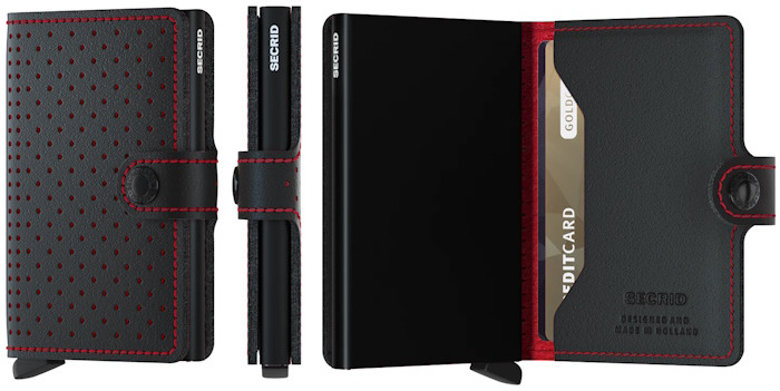 Secrid Card case, Miniwallet Perforated series Black-Red  