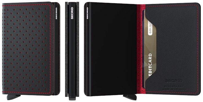 Secrid Card case, Slimwallet Perforated series Black-Red  