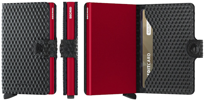 Secrid Card case, Miniwallet Cubic series Black-Red