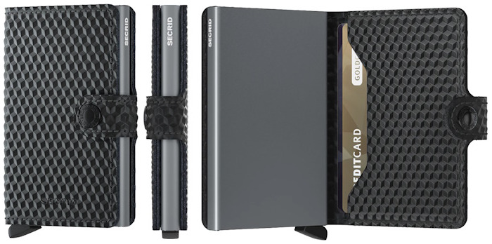 Secrid Card case, Miniwallet Cubic series Black-Titanium
