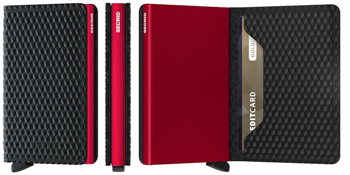 Secrid Card case, Slimwallet Cubic series Black-Red