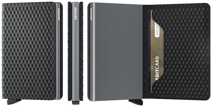 Secrid Card case, Slimwallet Cubic series Black-Titanium