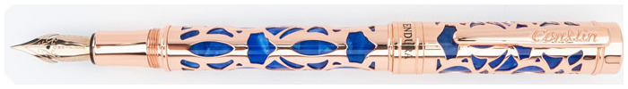 Conklin Pen Co Fountain pen, Endura Deco Crest  Series Blue/Rose Gold 
