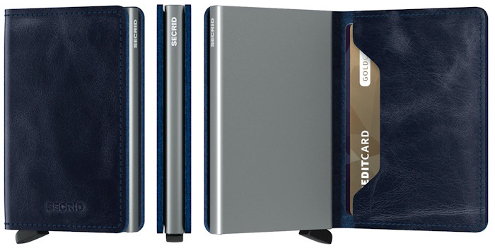 Secrid Card case, Slimwallet Vintage series Blue