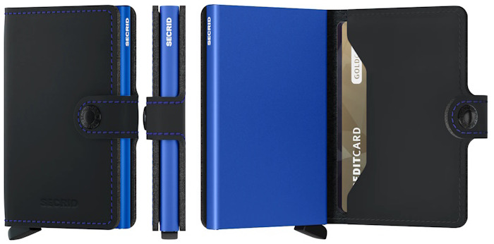 Secrid Card case, Miniwallet Matte series Black & Blue