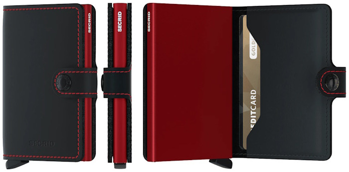 Secrid Card case, Miniwallet Matte series Black & Red