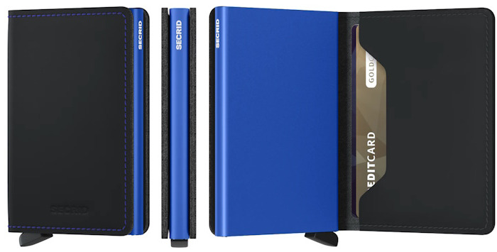 Secrid Card case, Slimwallet Matte series Black & Blue