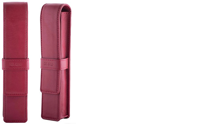 DiLoro Pen pouch, Leather Pen Holder (Single) series Venetian red   