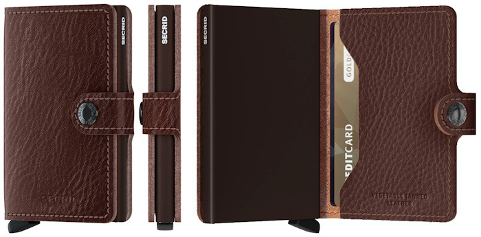 Secrid Card case, Miniwallet Veg series Dark brown (Espresso-Brown)