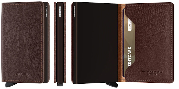 Secrid Card case, Slimwallet Veg series Dark brown (Espresso-Brown)