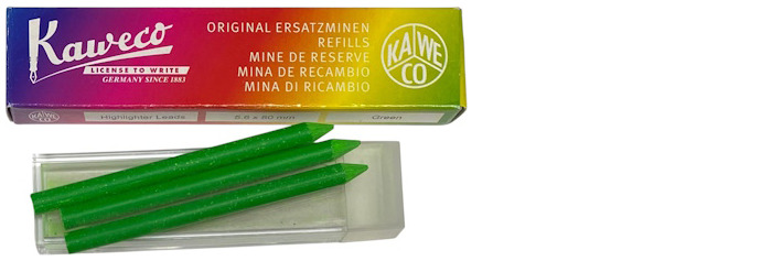 Kaweco 5.6mm Lead, Accessories series Green Highlighter (3/box)