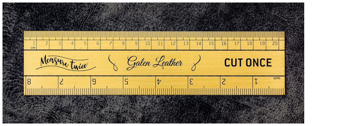 Règle Galen Leather Co., série Accessoires en laiton