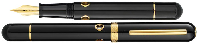 Stylo plume Nahvalur, série Nautilus Cephalopod Noir GT