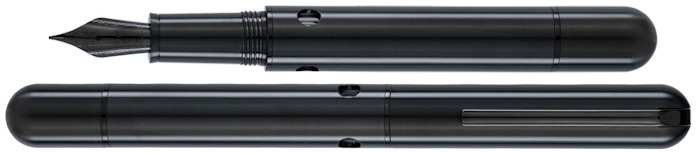 Stylo plume Nahvalur, série Nautilus Ti Black (Pointe 14kt)