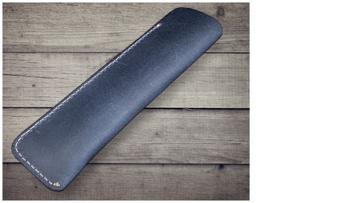 Étui pour stylo Galen Leather Co., série Leather Single Pen Sleeve Bleu marine Crazy Horse 