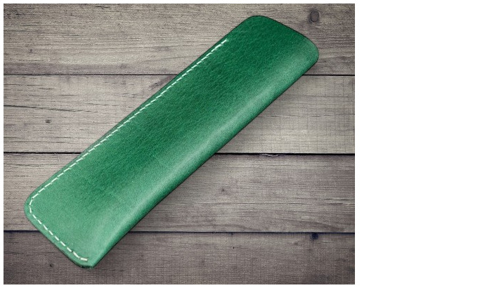 Étui pour stylo Galen Leather Co., série Leather Single Pen Sleeve Vert 