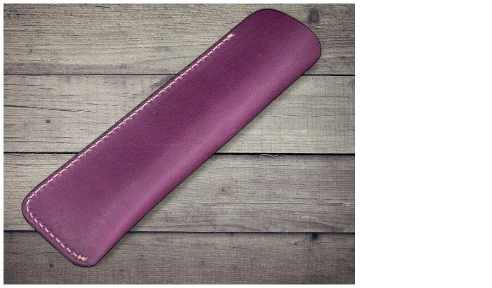 Étui pour stylo Galen Leather Co., série Leather Single Pen Sleeve Mauve 