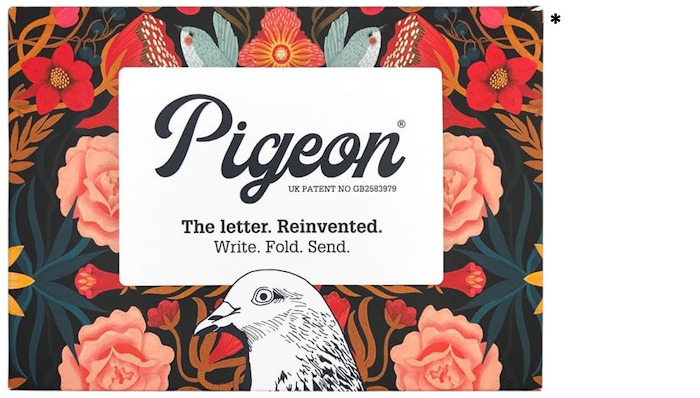 Pigeon Writing paper/Envelope, Correspondence series Bright & Beautiful (Pack of 6)