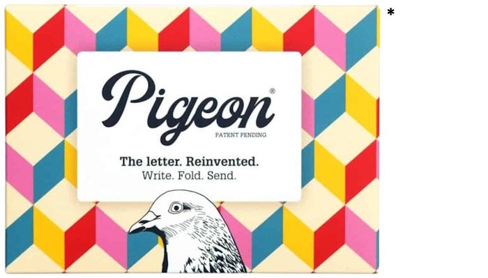 Papier à lettre/Enveloppe Pigeon, série Correspondance Urban (Paquet de 6)