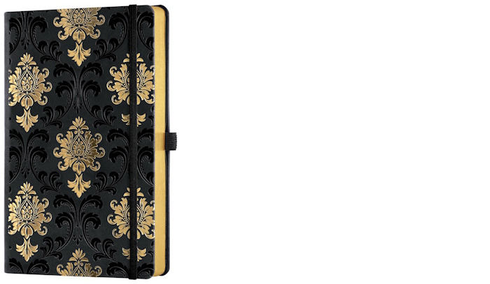 Carnet de notes (A5) Castelli, série Doré - Baroque (Ligné, couverture rigide)